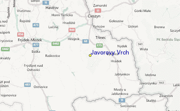 Javorovy Vrch Location Map