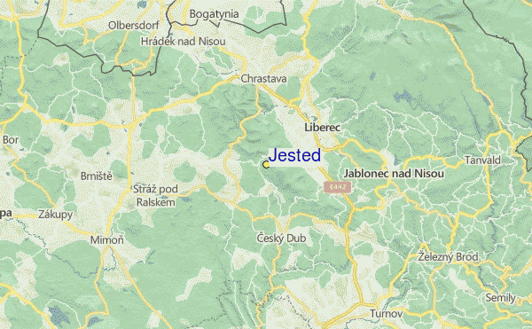 Ještěd Location Map