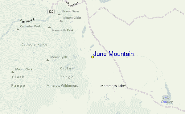 June Mountain Location Map