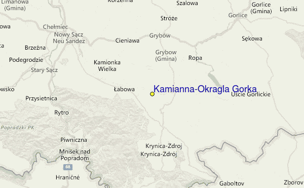Kamianna/Okragla Górka Location Map