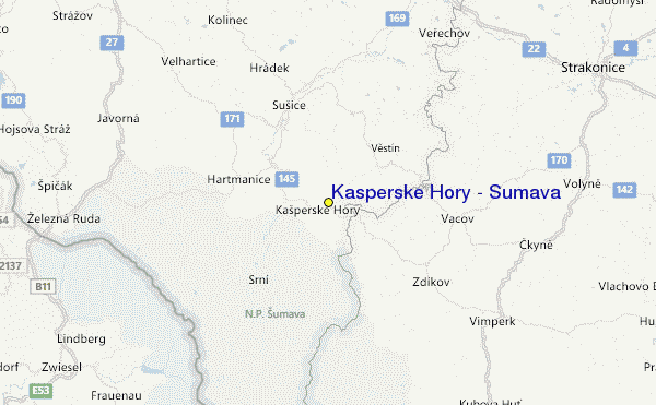 Kašperské Hory - Sumava Location Map
