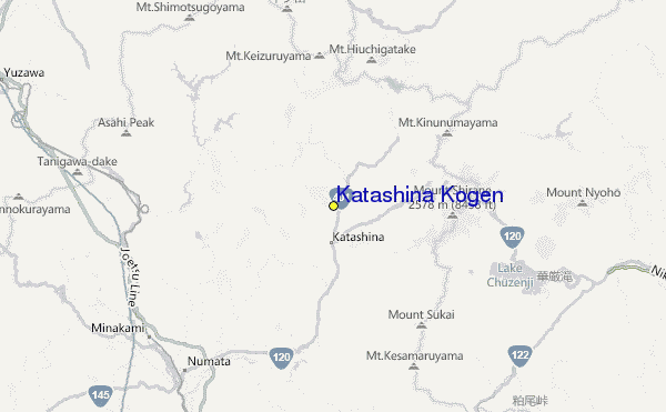 Katashina Kogen Location Map
