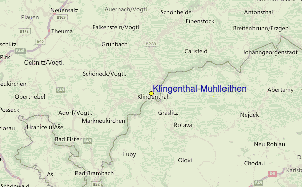 Klingenthal/Muehlleiten Location Map