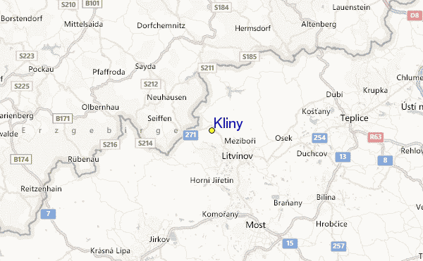 Klíny Location Map