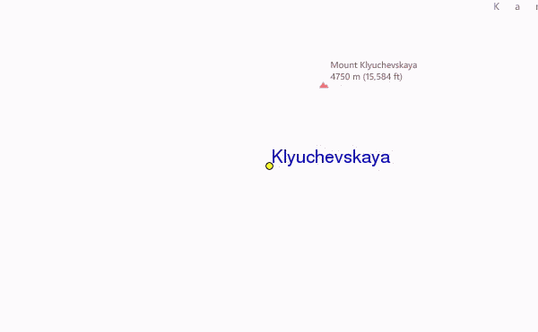 Klyuchevskaya Location Map
