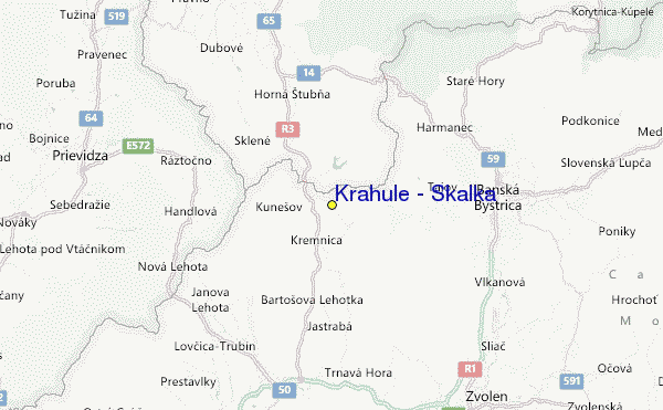 Krahule - Skalka Location Map