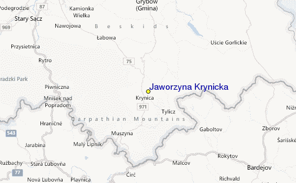 Krynica Location Map