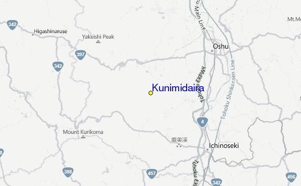 Kunimidaira Location Map