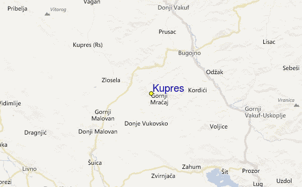 Kupres Location Map