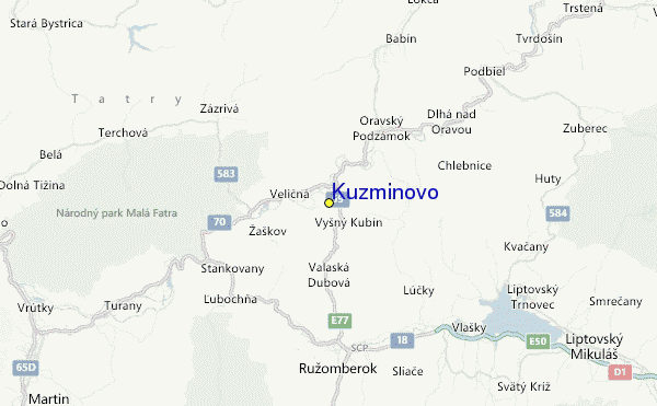 Kuzmínovo Location Map