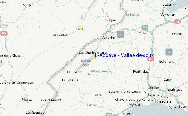 L'Abbaye / Vallée de Joux Location Map