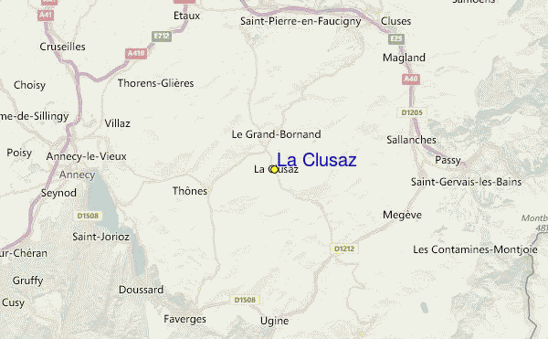 La Clusaz Location Map