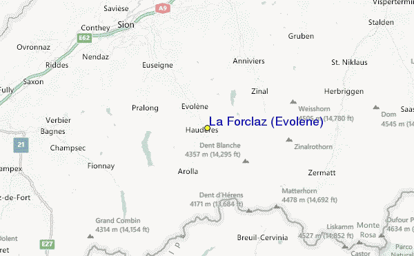 La Forclaz (Evolène) Location Map