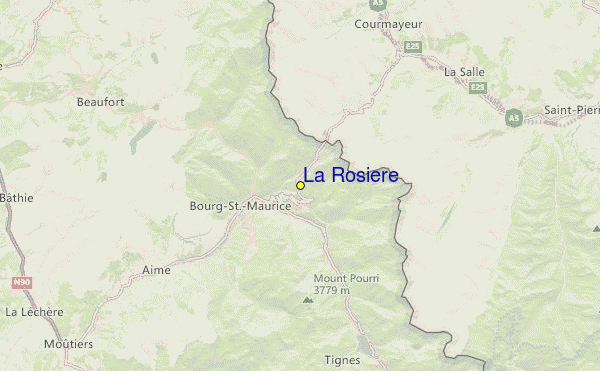 La Rosiere Location Map