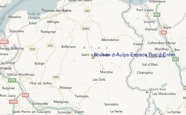 St Jean d'Aulps/Espace Roc d'Enfer Location Map