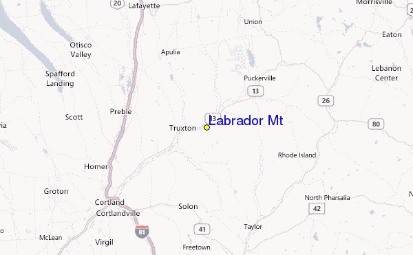Labrador Mt Location Map