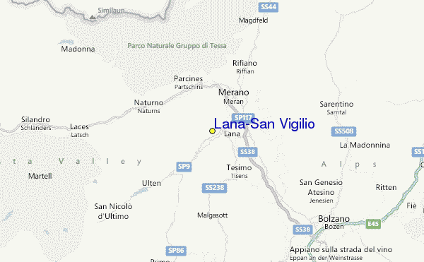 Lana-San Vigilio Location Map