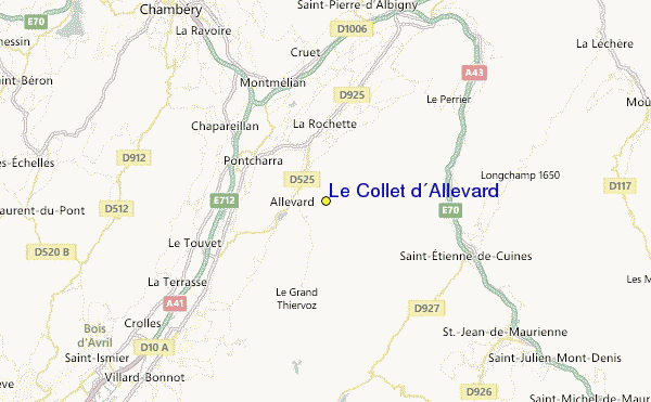 Le Collet d´Allevard Location Map
