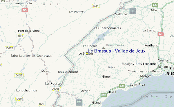 Le Brassus / Vallée de Joux Location Map
