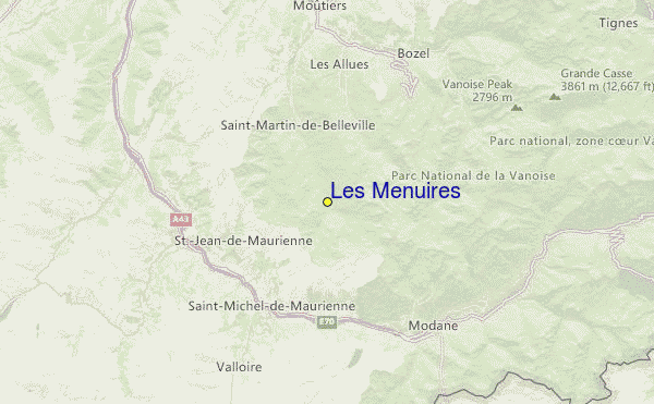 Les Menuires Location Map