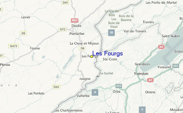 Les Fourgs Location Map