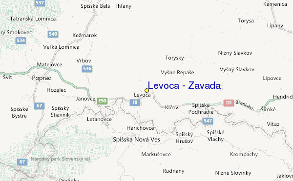 Levoca - Zavada Location Map