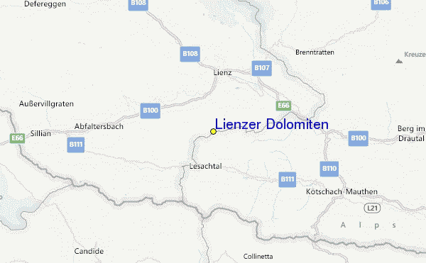 Lienzer Dolomiten Location Map