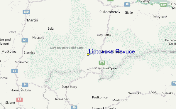 Liptovské Revúce Location Map