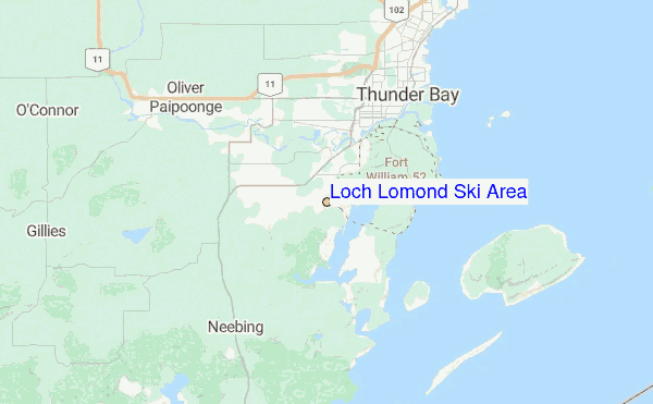 Loch Lomond Ski Area Location Map