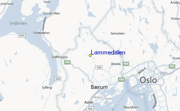 Lommedalen Location Map