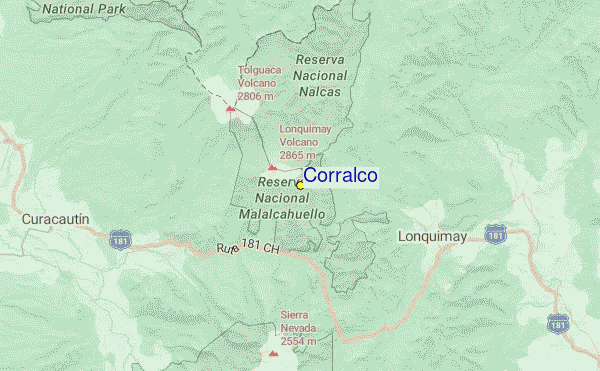 Corralco-Lonquimay Location Map