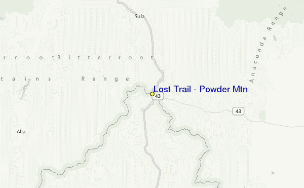 Lost Trail - Powder Mtn Location Map