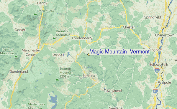 Magic Mountain Ski Area Location Map