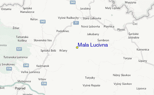 Mala Lucivna Location Map