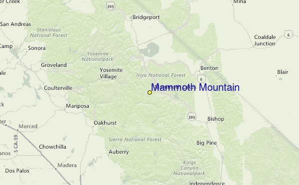 Select Mammoth Mountain Location Map Detail: