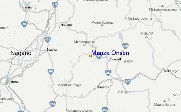 Manza Onsen Location Map