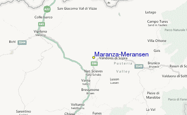 Maranza/Meransen Location Map