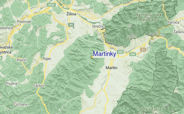 Martinské Hole Location Map