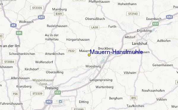 Mauern/Hanslmühle Location Map