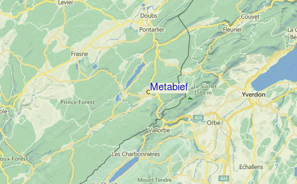 Métabief Location Map