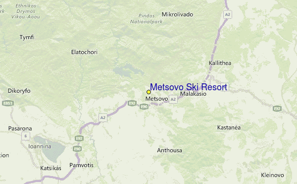 Metsovo Ski Area Location Map