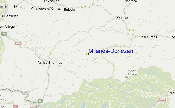Mijanes-Donezan Location Map