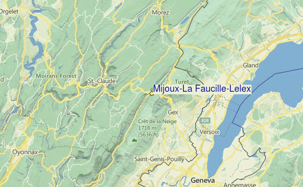 Mijoux-LaFaucille-Lelex Location Map