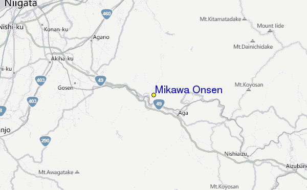 Mikawa Onsen Location Map