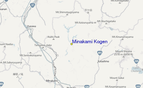 Minakami Kogen Location Map