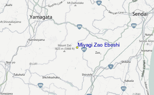 Miyagi Zao Eboshi Location Map