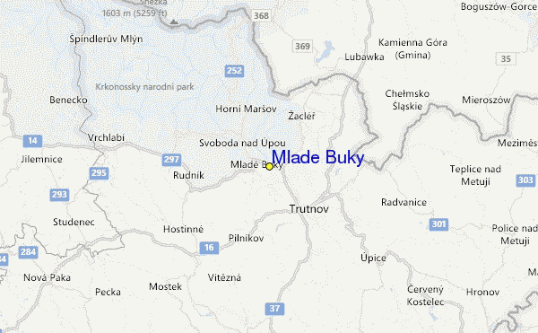 Mladé Buky Location Map