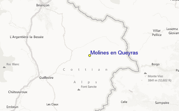Molines en Queyras Location Map