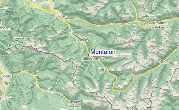 Montafon Location Map