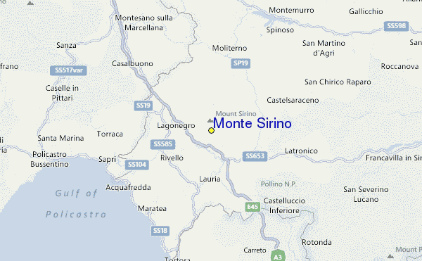 Monte Sirino Location Map